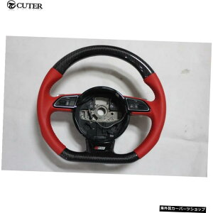 AEfBA5S512-16pVtgphtA5S5X^CbhU[J[{t@Co[fBt@ChJ[XeAOzC[XeAO_[ A5 S5 Style Red Leather Carbon Fiber Modified Car Steering Whe
