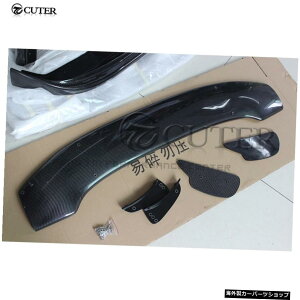 ホンダフィットjスタイルリアバンパースポイラーカーボンファイバーリアウイングトランクリップスポイラー13-18 for Honda Fit j Style Rear Bumper Spoiler Carbon Fiber Rear Wings Trunk Lip Spoiler 13-18