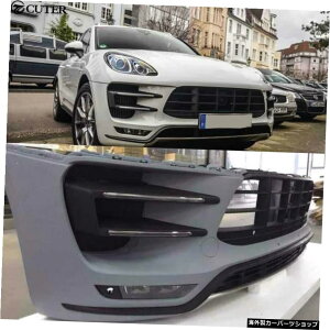 |VF}J^[{J[{fBLbg2015p^[{X^COXt@Co[J[tgop[ Turbo Style Fiber Glass Car Front Bumper for Porsche Macan Turbo Car Body Kit 2015