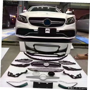W213 E350E63amg�X�^�C���̎ԑ̃L�b�gPp���h���̃t�����g���A�o���p�[�f�B�t���[�U�[�A�����Z�f�X�x���c�pW213 E300 E63 Amg 13-16 W213 E350 E63amg Style Car Body Kit Pp Unpainted Front Rear Bumper Diffuser for Mercedes Ben
