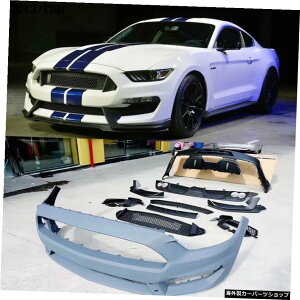 Gt350Frp�ԑ̃L�b�g���h���t�����g���A�o���p�[���A�f�B�t���[�U�[�t�H�[�h�}�X�^���OGt350�{�f�B�L�b�g15-17 Gt350 Frp Car Body Kit Unpainted Front Rear Bumper Rear Diffuser for Ford Mustang Gt350 Body Kit 15-17�y���s