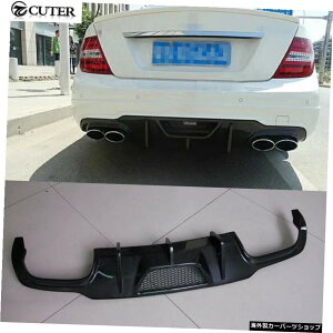 W204 Real C63Amgv�X�^�C���J�[�{���t�@�C�o�[���A�o���p�[�X�|�C���[�����Z�f�X�x���c�p�f�B�t���[�U�[���b�vW204C6308-12 W204 Real C63 Amg v Style Carbon Fiber Rear Bumper Spoiler Diffuser Lip for Mercedes Benz W204 C6