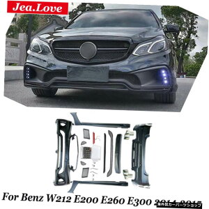 WD�X�^�C���J�[�{�f�B�L�b�gPP�t�����g����у��A�o���p�[�T�C�h�X�J�[�g�x���c�p�E�B���O�X�|�C���[�O����W212E200E260 E300 2014-2015 WD Style Car Body Kit PP Front and Rear Bumper Side Skirts Wing Spoiler Grill Fo