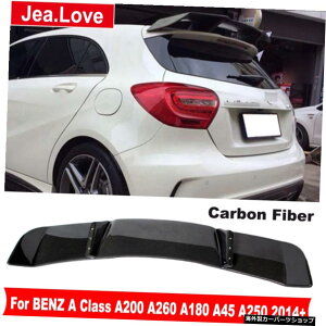 RAJ[{t@Co[AgNX|C[[tEBOJ[{fBX^COxcANXW176A200A260 A180 A45 A250 2014 + R Real Carbon Fiber Rear Trunk Spoiler Roof Wing Car Body Styling For BENZ A Cl