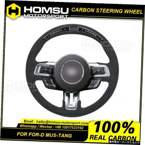 イタリア製穴あきレザーal.cantaraカスタムステアリングホイールフォードマスタング2018+カスタムLEDレーシングステアリングホイール Perforated Leather with Italy al.cantara Custom Steering Wheel For ford mustan