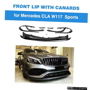 ZfXxcCLANXW117X|[c2014-2019tgop[bvXvb^[ABSOXubN Front Bumper With Lip For Mercedes-Benz CLA Class W117 Sport 2014 - 2019 Front Bumper Lip Splitters ABS Glossy Black