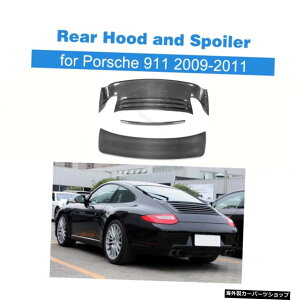 |VF9112009-2011ɓKAt[hуAEBOX|C[J[{t@Co[ Rear Hood and Rear Wing Spoiler Carbon Fiber Fit for Porsche 911 2009-2011