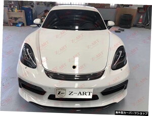 718{NX^[PC}2016-2021pZ-ARTJ[{t@Co[tgbv+AfBt[U[ Z-ART carbon fiber front lip + rear diffuser for 718 Boxster Cayman 2016-2021