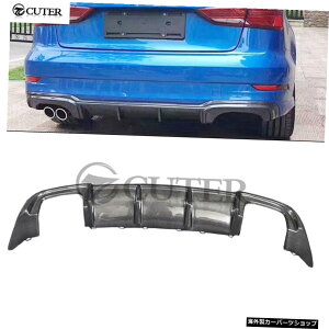 AEfBA3XCS3Z_J[{fBLbg16AbvpA3J[{t@Co[Aop[fBt[U[bv A3 Carbon Fiber Rear Bumper Diffuser Lip for Audi A3 Sline S3 Sedan Car Body Kit 16-up