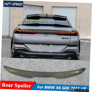 BMW X6 G06 2021AbvpLX^CJ[{t@Co[fރAX|C[gNEBO L Style Carbon Fiber Material Rear Spoiler Trunk Wing For BMW X6 G06 2021 Up
