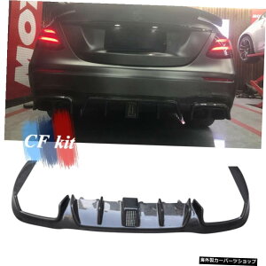 CFLbgJ[{t@Co[Aop[bvfBt[U[ALEDCgtxcENXW213 AMG E43 E63X|C[Xs^[ CF Kit Carbon Fiber Rear Bumper Lip Diffuser With LED Light For BENZ E Class W213 A