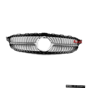 【シルバー】メルセデスベンツCクラスW205c200c250 c3002015-2018フロントグリルバンパーリップカースタイリング用ABSレーシンググリル 【silver】ABS Racing Grills For Mercedes Benz C Class W205 c200 c250 c300 2015-