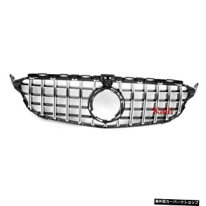 【2019シルバーカム付き】メルセデスベンツCクラスW205c200c250 c3002015-2021フロントグリルバンパーリップカースタイリング用ABSレーシンググリル 【2019 silver with cam】ABS Racing Grills For Mercedes Benz C C