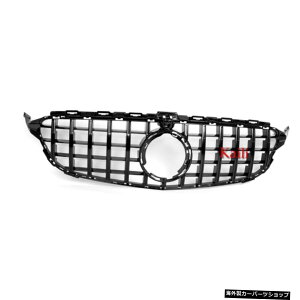 【2019ブラックカム付き】メルセデスベンツCクラスW205c200c250 c3002015-2021フロントグリルバンパーリップカースタイリング用ABSレーシンググリル 【2019 black with cam】ABS Racing Grills For Mercedes Benz C Cl