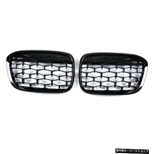 yI[ubNzBMW2016-2017X1V[YF48F49_ChLhj[Oop[ptgO yall blackzFront Grille For BMW 2016-2017 X1 Series F48 F49 Diamond Kidney Grills Bumper