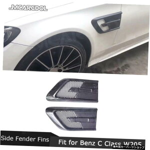 �J�[�{���t�@�C�o�[�t�����g�o���p�[�T�C�_�[�t�F���_�[�t���b�v�����Z�f�XC�N���XW205C200C300�p�G�v����AMG�o���p�[15-18�J�[�X�^�C�����O�ɂ͓K�����܂��� Carbon Fiber Front Bumper Sider Fender Flaps 