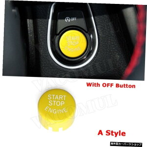 �yA�X�^�C���C�G���[�zBMWF20F22 F30 F32 X5 X6 G30 F01F80F82�J�[�G���W���X�^�[�g�X�g�b�v�{�^���g�����L���b�v�J�o�[�I�[�g�J�[�A�N�Z�T���[�p �yA Style Yellow�zFor BMW F20 F22 F30 F32 X5 X6 G30 F01 F80 F82 Car 