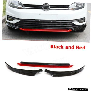 yƐԁz3PCS/ZbgABSfރtgbvX|C[op[GvVWtHNX[QStMK7.5X^_[h20182019GTIJ[X^CO yBlack and Redz3PCS/Set ABS Material Front Lip Spoiler