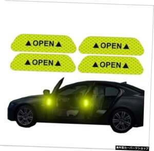 y4PCSO[z4PCS/ZbgJ[hAXebJ[jo[TSx}[NOPENԗp˃e[vGNXeAoCNwbg y4PCS Greenz4PCS/Set Car Door Stickers Universal Safety Warning Mark OPEN
