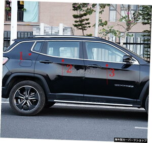 �W�[�v�R���p�X��2����20172018�pMONTFORD�J�[�A�N�Z�T���[�X�e�����X�X�`�[���{�g���E�B���h�E�t���[���V���J�o�[�g����6�� MONTFORD Car Accessories For Jeep Compass Second Generation 2017 2018 Stainless Steel Bott