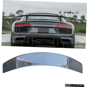 AEfBR82016-2020J[X^COpubNJ[{t@Co[AgNEBOX|C[bvu[c Black Carbon Fiber Rear Trunk Wing Spoiler Lip Boot For Audi R8 2016-2020 Car Styling
