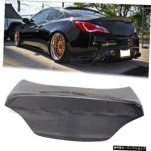 q_CWFlVXN[y2009-2011{fBLbgpJ[{t@Co[AgNbhu[cQbWJo[̌ Carbon Fiber Rear Trunk Lid Boot Luggage Cover Replacement For Hyundai Genesis Coupe 2009-201