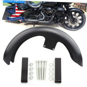 Front Fender Matt Black 21 "n[[JX^obÕtgtF_[̎bv Matt Black 21" Wrap Around Front Fender For Harley Custom Baggers Touring Glide