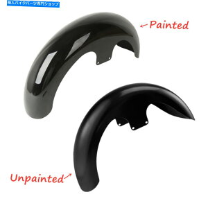 Front Fender �h��/�h����23 �n�[���[�c�[�����O���[�h�L���O�̂��߂̃t�����g�t�F���_�[�t�B�b�g Unpainted/Painted Black 23 Wrap Front Fender Fit For Harley Touring Road King�y���s�A���i�z