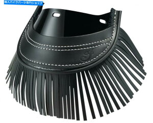 Front Fender 2014-2019tWƖ{̃Ch̃`[tU[tg}bhtbv -  2014-2019 Genuine Indian Chief Leather Front Mud Flap With Fringe - Black