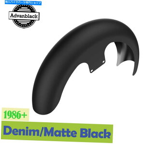 Front Fender Advan Denim Black 21 �n�[���[�c�[�����O86+�̂��߂̃��b�p�[�n�K�t�����g�t�F���_�[ Advan Denim Black 21 Reveal Wrapper Hugger Front Fender For Harley Touring 86+�y���s�A���i�z