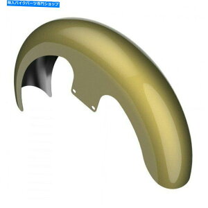 Front Fender �I���[�u�S�[���h21 86-20�n�[���[�c�[�����O�̂��߂̃��b�p�[�n�K�t�����g�t�F���_�[ Olive Gold 21 Reveal Wrapper Hugger Front Fender For 86-20 Harley Touring�y���s�A���i�z