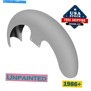 Front Fender Advanblack Unpainted 21 ���b�p�[�n�K�t�����g�t�F���_�[��86-20�n�[���[�Ƀt�B�b�g Advanblack Unpainted 21 Reveal Wrapper Hugger Front Fender Fits 86-20 Harley�y���s�A���i�z