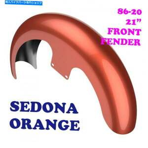 Front Fender �Z�h�i�I�����W21 86-20�n�[���[�c�[�����O�̂��߂̃��b�p�[�n�K�t�����g�t�F���_�[ Sedona Orange 21 Reveal Wrapper Hugger Front Fender For 86-20 Harley Touring�y���s�A���i�z