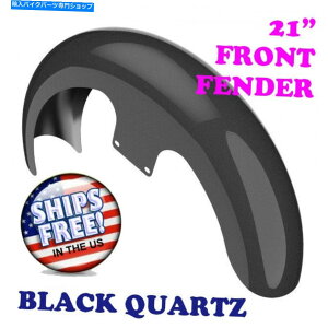 Front Fender ubNNH[c21 "86-20n[[tc[Ô߂̃bp[nKtgtF_[ Black Quartz 21" Reveal Wrapper Hugger Front Fender For 86-20 Harley FLH Touring