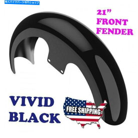 Front Fender AdvanBlack Vidbid Black 21 "86+ハーリーのラッパーハガフロントフェンダー Advanblack Vivid Black 21" Reveal Wrapper Hugger Front Fender For 86+ Harley