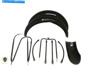 Front Fender m[gES2ubNhÕbhK[hƑ؍ Norton Es2 Black Painted Front And Rear Mudguard With Stays |Fit For