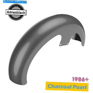 Front Fender �`���R�[���p�[��21 1986+�n�[���[�_�r�b�h�\���̃��b�p�[�n�K�t�����g�t�F���_�[ Charcoal Pearl 21 Reveal Wrapper Hugger Front Fender For 1986+ Harley Davidson�y���s�A���i�z