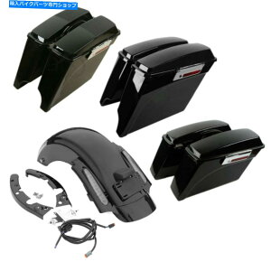 Rear Fender hꂽThobOLEDAtF_[tBbgn[[c[O[hLOOCh09-13 Painted Saddlebag LED Rear Fender Fit For Harley Touring Road King Glide 09-13