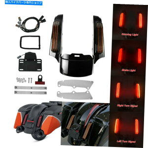 Rear Fender AtF_[g^[VOiu[LjOtBbgn[[c[O2014-2020 Rear Fender Extension Turn Signal Brake Running Fit For Harley Touring 2014-2020