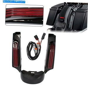 Rear Fender Harley Ultra Limited Flhtk 2014-2019̂߂̐ԂLEDCgAtF_[ؓ̃Zbg Red LED Light Rear Fender Fascia Set For Harley Ultra Limited FLHTK 2014-2019 US