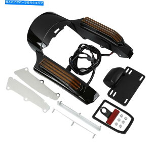 Rear Fender LED���C�g���A�t�F���_�[XISA�Z�b�g�t�B�b�g�n�[���[�c�[�����O���[�h�L���O�O���C�h14-20 LED Light Rear Fender Fascia Set Fit For Harley Touring Road King Glide 14-20�y���s�A���i�z