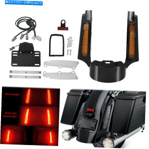 Rear Fender AtF_[̋ؖ^[VOiLEDCgtBbgn[[c[O[hOChLO Rear Fender Fascia Turn Signal LED Light Fit For Harley Touring Road Glide King