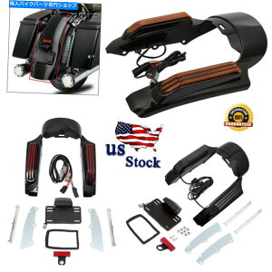 Rear Fender AtF_[̋ؓ̂߂LEDCg̓n[[c[O[hLOGNgOCh14AbvBT Rear Fender Fascia LED Light For Harley Touring Road King Electra Glide 14-Up BT