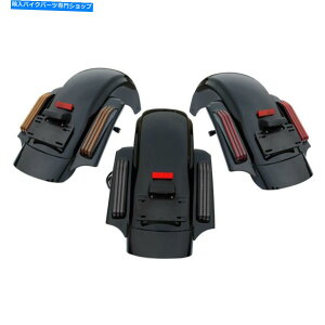 Rear Fender LED���A�t�F���_�[�V�X�e���t�B�b�g�n�[���[CVO�X�^�C���c�[�����O���[�h�L���O�t����2014-2020 LED Rear Fender System Fit For Harley CVO Style Touring Road King FLHR 2014-2020�y���s�A���i�z