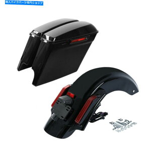 Rear Fender 5 "Xgb`ThobOLEDAtF_[tBbgn[[c[OCVO 2014-2020 2019 5" Stretched Saddlebag LED Rear Fender Fit For Harley Touring CVO 2014-2020 2019