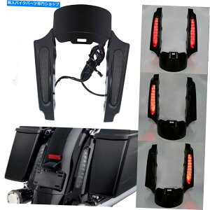 Rear Fender AtF_[̋ؖw /LEDCgYtBbg̓n[[CVOc[OOCh09-13 Rear Fender Fascia w/Smoke LED Light Lens Fit For Harley CVO Touring Glide 09-13