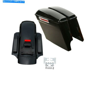 Rear Fender 5 �X�g���b�`�T�h���o�b�O+���A�t�F���_�[�t�B�b�g�n�[���[CVO�c�[�����OFL 2014-2020�A�����J 5 Stretched Saddlebags+ Rear Fender Fit For Harley CVO Touring FL 2014-2020 US�y���s�A���i�z