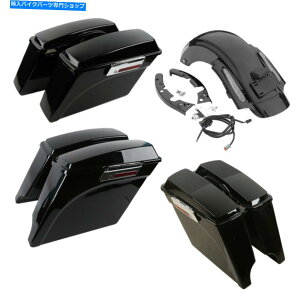 Rear Fender hꂽThobOLEDAtF_[tBbgn[[[hXg[gGNgOCh09-13 Painted Saddlebag LED Rear Fender Fit For Harley Road Street Electra Glide 09-13