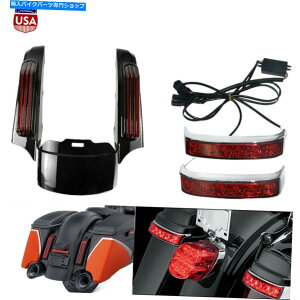 Rear Fender �T�h���o�b�O�e�[���̃��A�t�F���_�[�g�����C�g2014�N�̃c�[�����O�̂��߂̌��t�B�b�g Rear Fender Extension Light w/Saddlebag Tail Turn Light Fit For Touring 2014-up�y���s�A���i�z