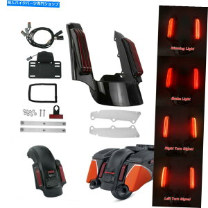 Rear Fender AtF_[^[VOiu[LjOtBbgn[[c[O[hLO Rear Fender Extension Turn Signal Brake Running Fit For Harley Touring Road King